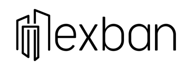 Logo marca Exban em tons escuros